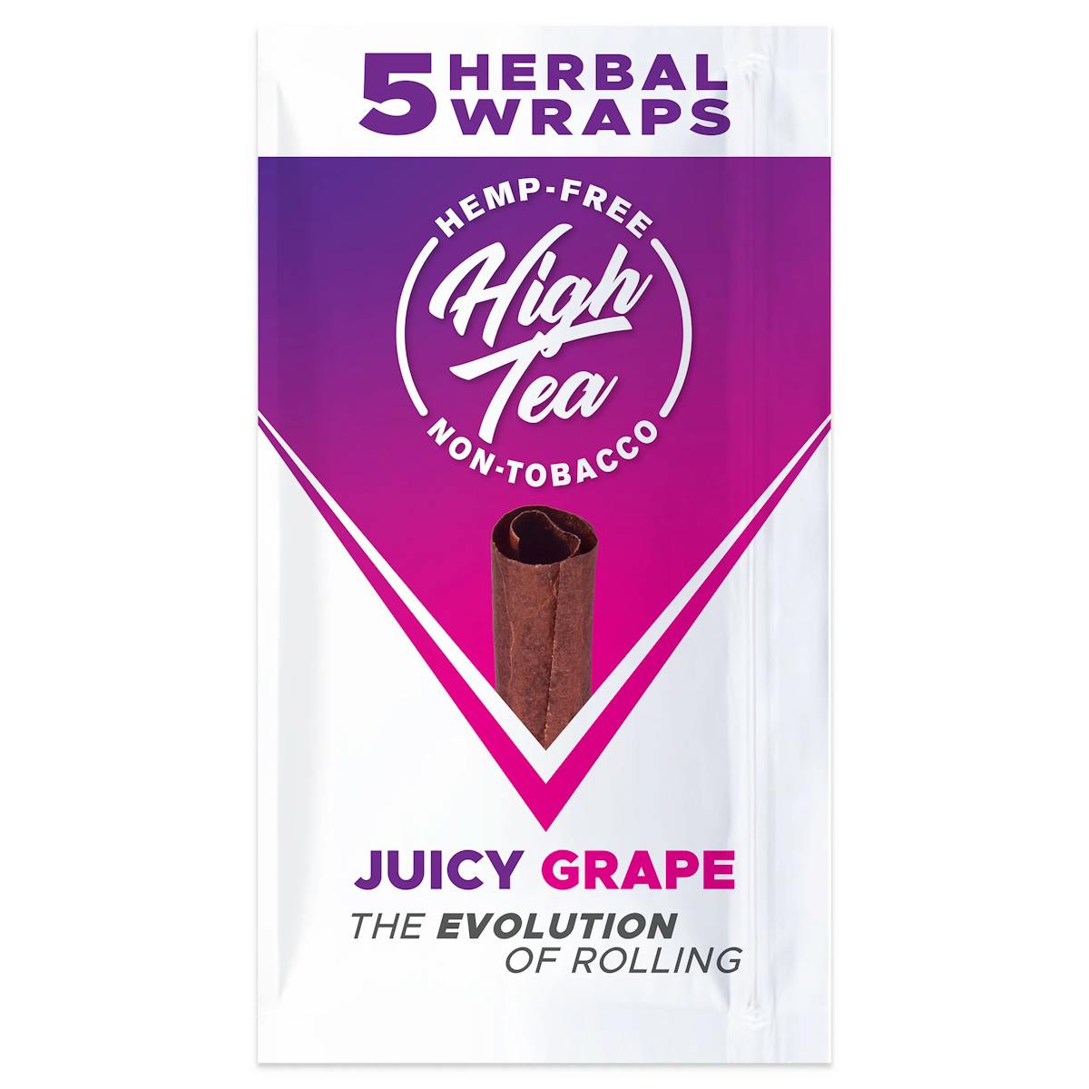 Photograph of product: High Tea | Juicy Grape 5 Pack Tobacco Free | Wraps