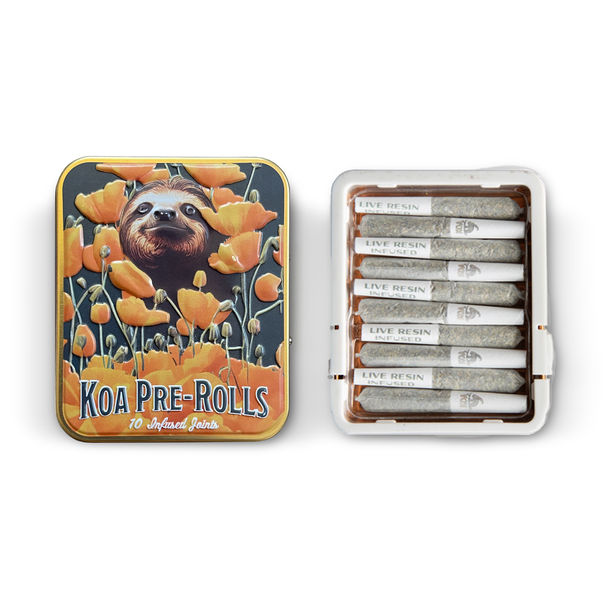 Photograph of product: Koa - Rainbow Sherbert #11 - 10pk Live Resin Infused Joints