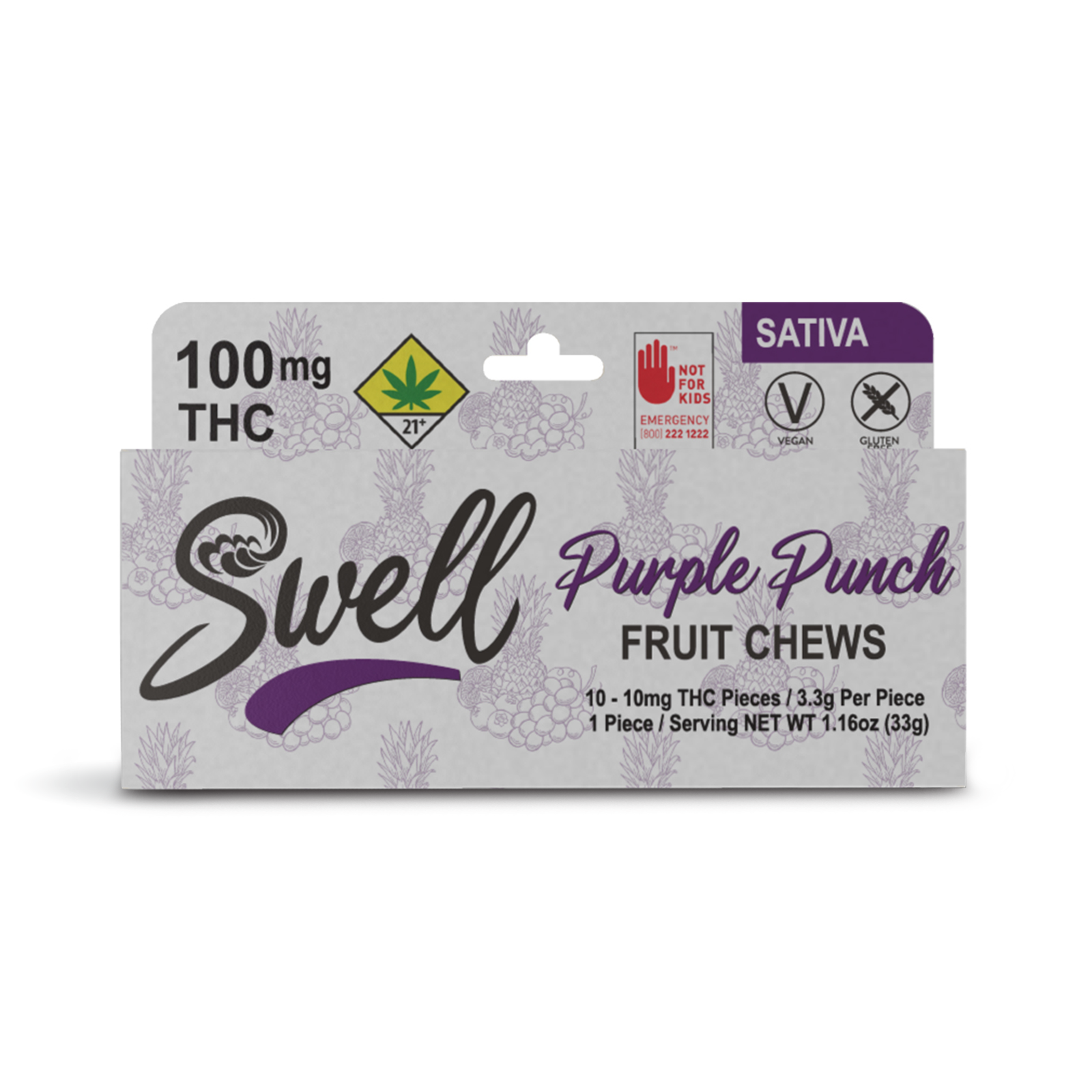 Photograph of product: Purple Punch Oui'd Fruit Chews | 10-pack