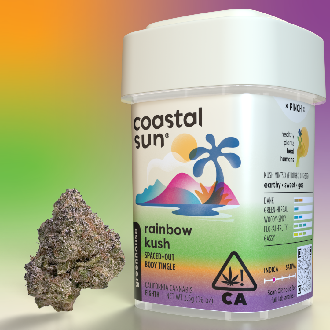Photograph of product: Coastal Sun | Rainbow Kush - 3.5g