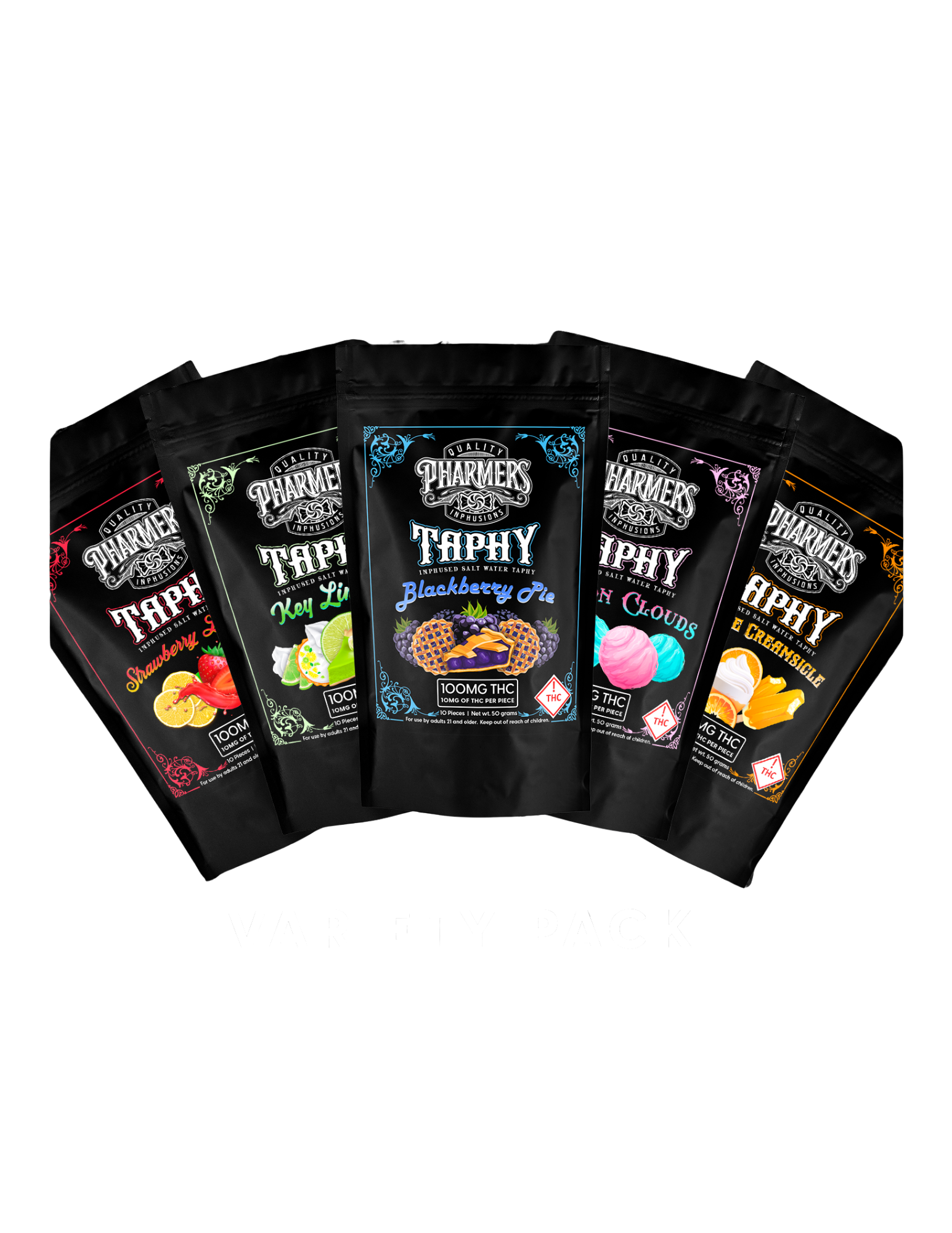 Photograph of product: Pharmers Taphy 100mg - Blackberry Pie