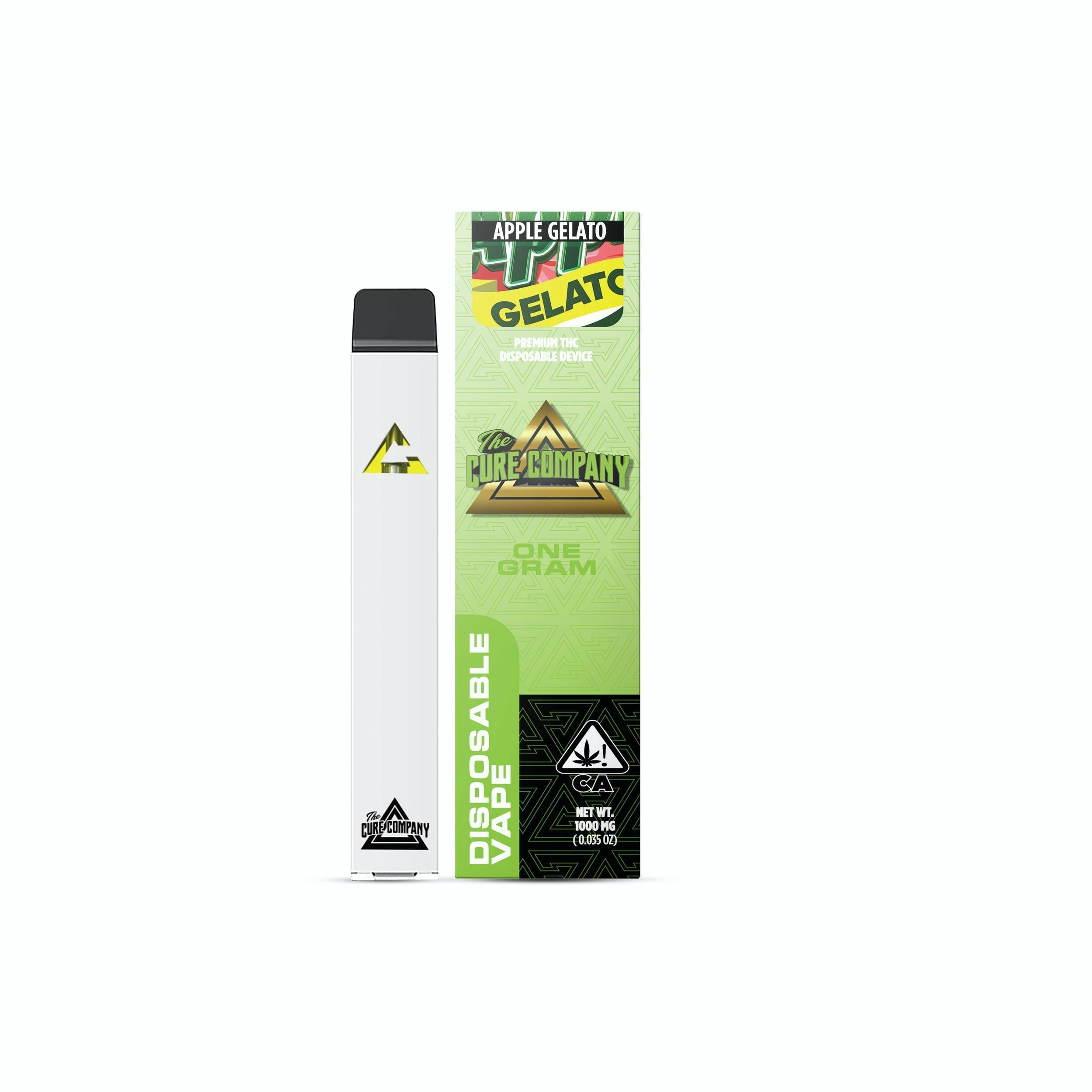Photograph of product: 1G The Cure Company - Disposable Vape- Apple Gelato $25