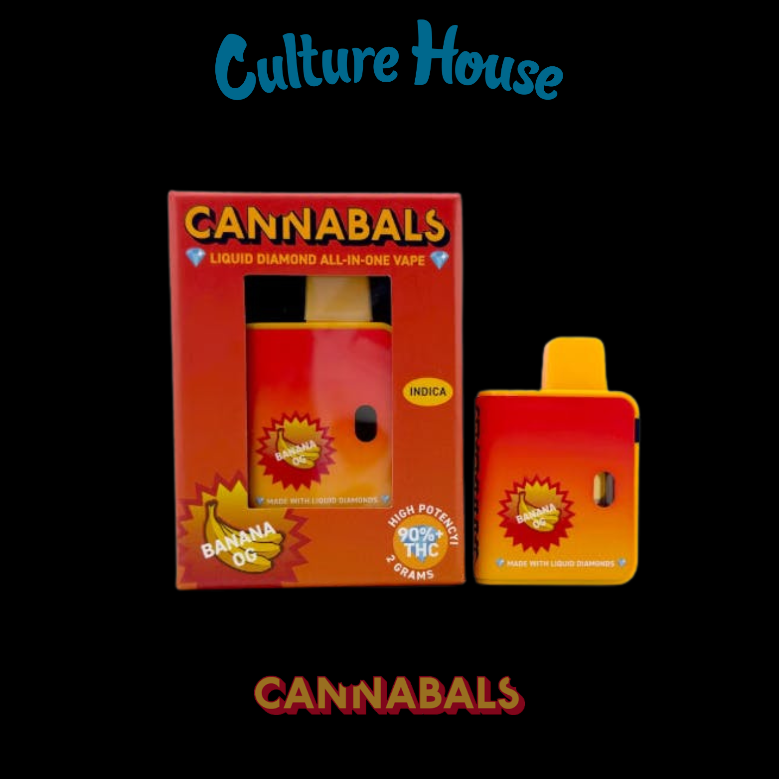 Photograph of product: Cannabals | Banana OG | Liquid Diamond | AIO