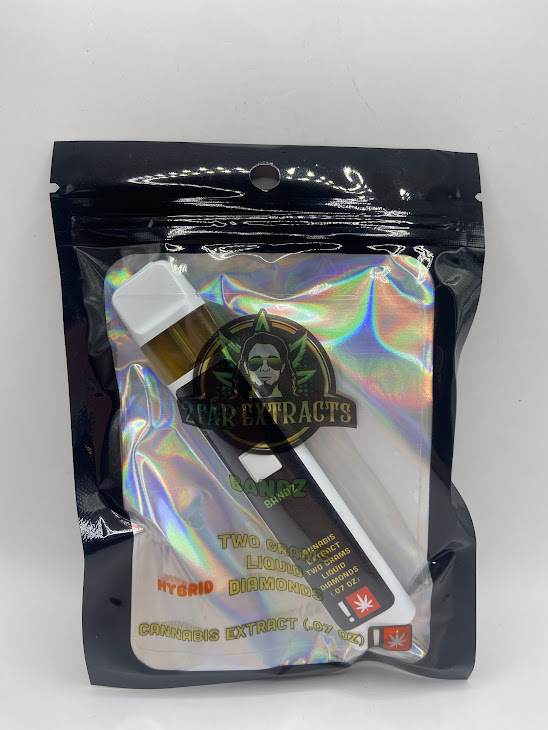 Photograph of product: 2 Far Extracts AIO Liquid Diamond Cartridge | Hybrid | Bandz