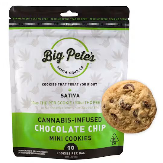 Photograph of product: Oui'd - CHOCOLATE CHIP MINI COOKIES [S] 10PC - 100 MG