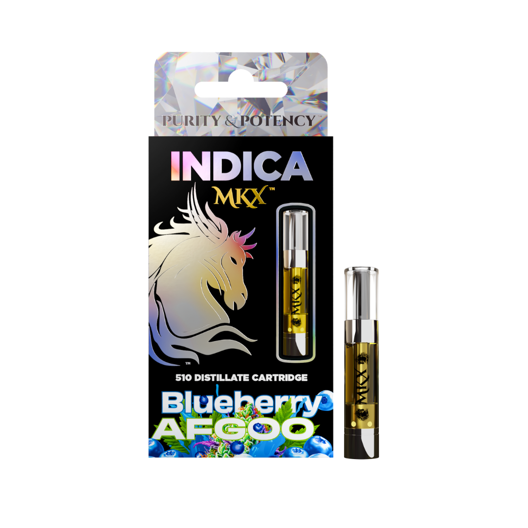 Photograph of product: MKX | Blue Afgoo | Vape Cart | 1g | Indica