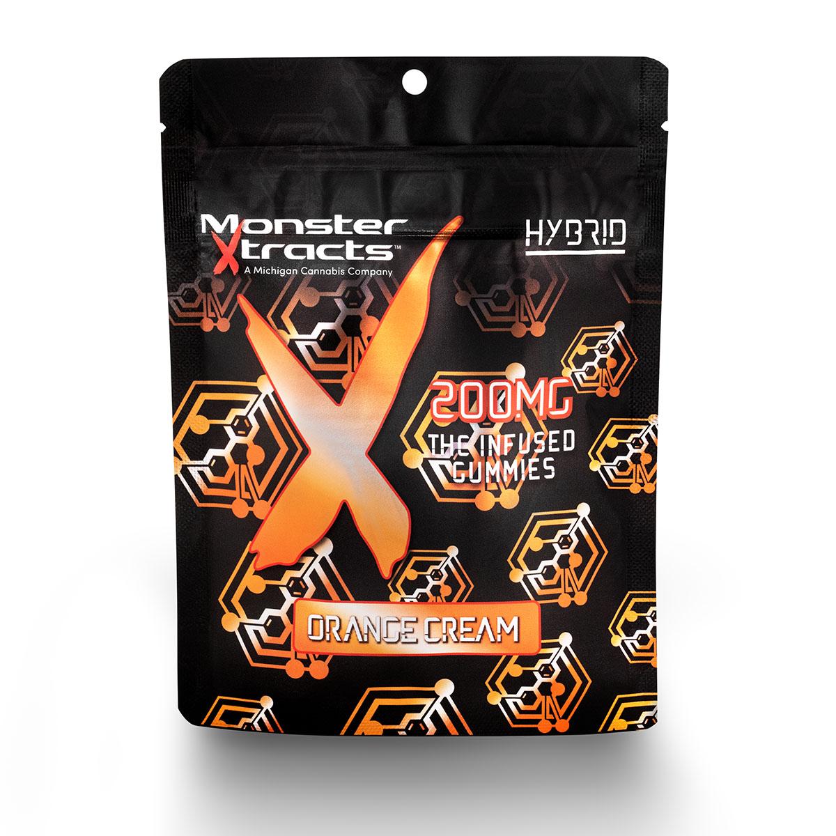 Photograph of product: Monster Xtracts Gummies Hybrid Orange Cream | 200mg