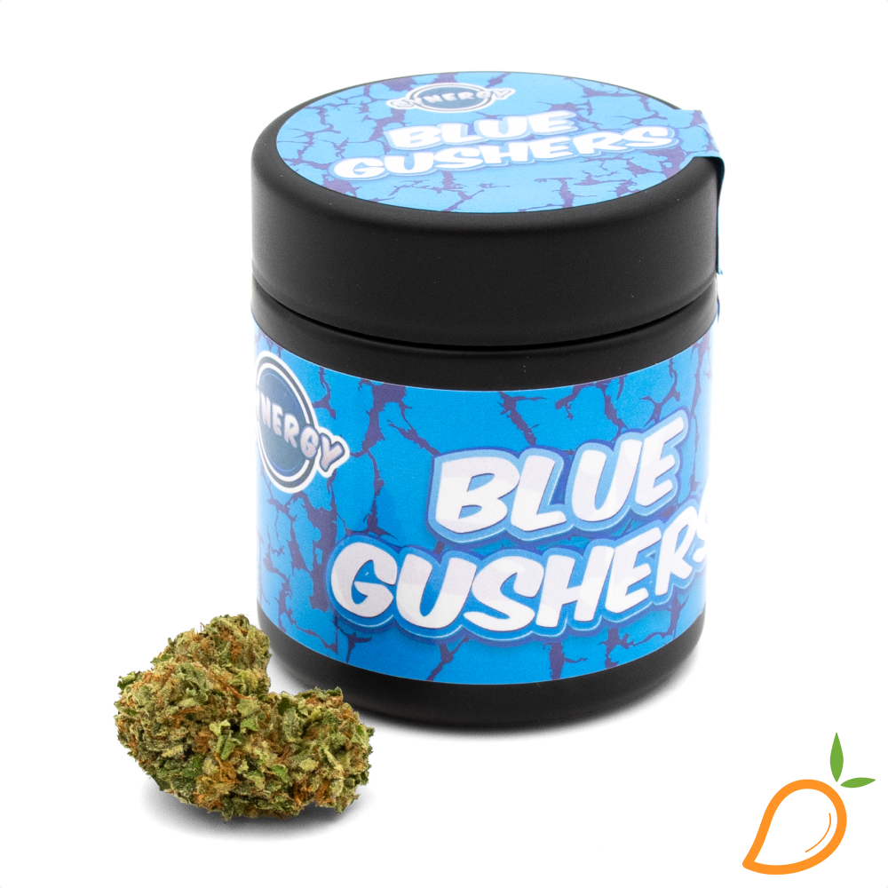 Photograph of product: 5g Blue Gushers Packaged Flower Synergy