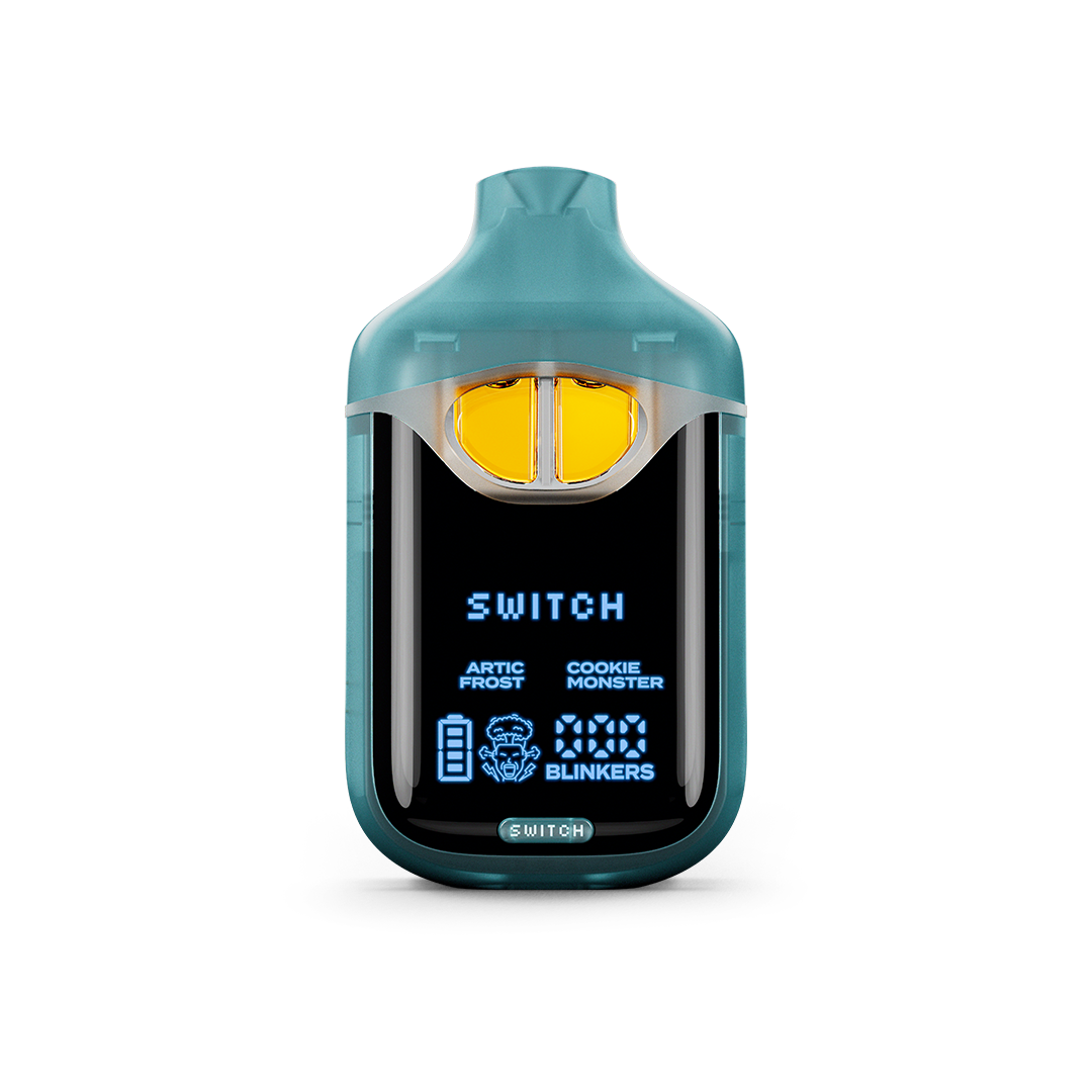 Photograph of product: Arctic Frost x Cookie Monster Liquid Live Diamonds Disposable Dual Chamber Vape