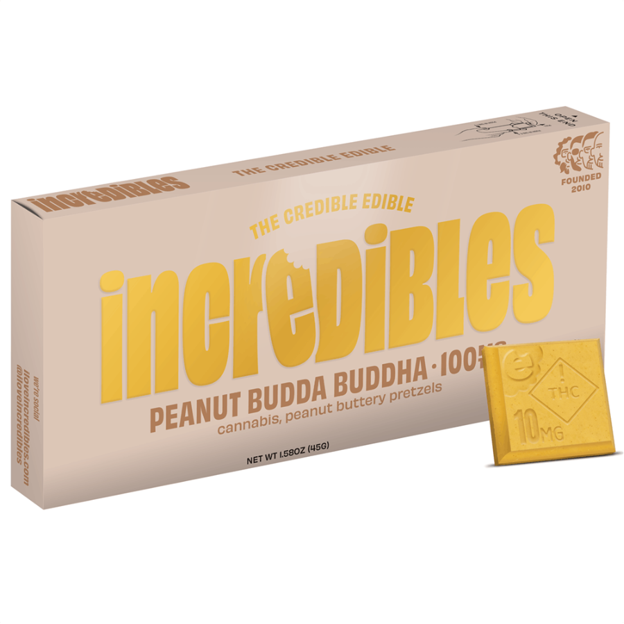 Photograph of product: Rec Incredibles 100mg Chocolate - Peanut Budda Buddha
