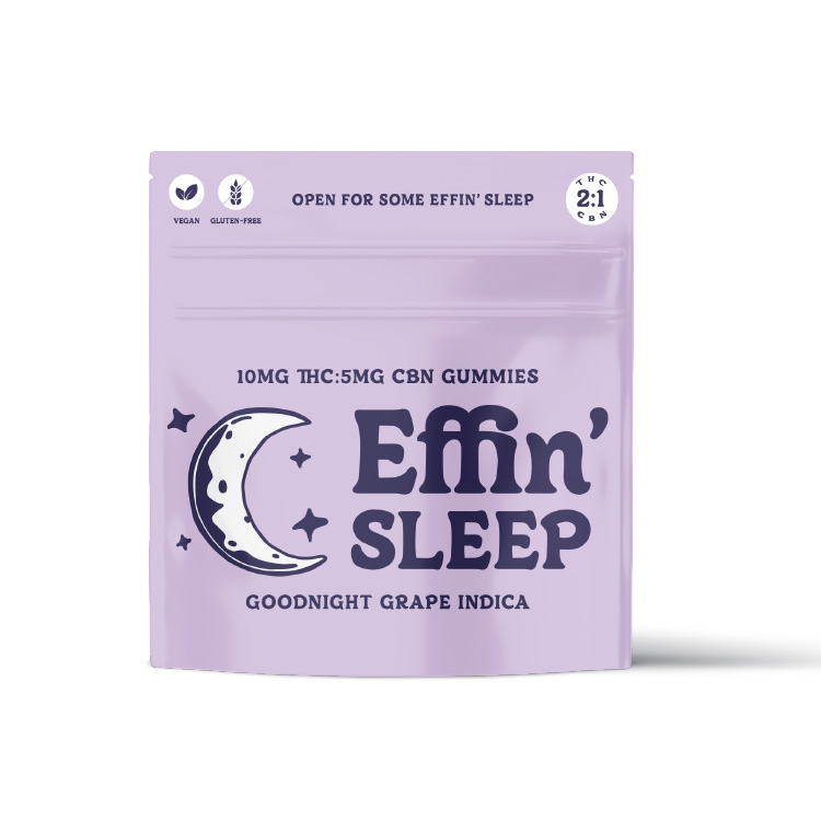 Photograph of product: Effin - Goodnight Grape Sleep 2:1 TH-oui:CBN Gummies 100mg