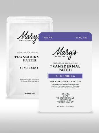 Photograph of product: Mary's  Transdermal Patch  20mg TH-oui  Relax Formula  $15 *Tax Included