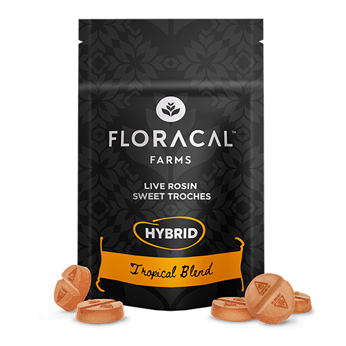 Photograph of product: 10ct/10mg Live Rosin Troches (Tropical Blend)