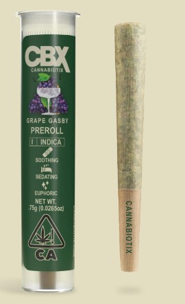 Photograph of product: CBX Grape Gasby Pre-Roll