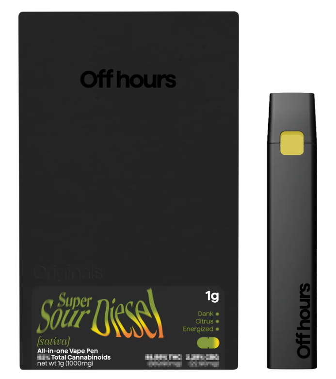 Photograph of product: Super Sour Diesel (S) Off Hours | All-in-One Vape (1g)