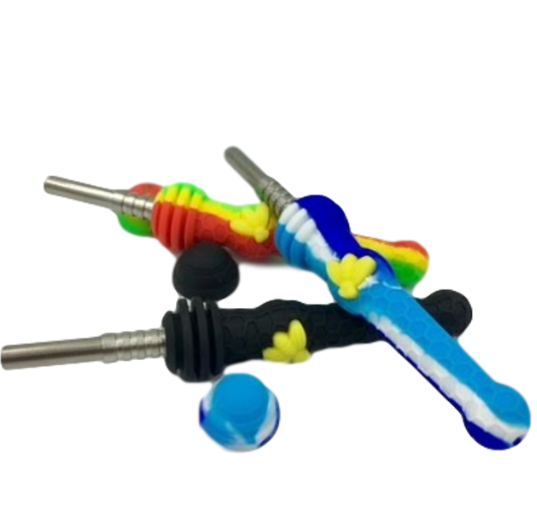 Photograph of product: LuvBuds | Dab Tool | Silicone Dab Straw with Honey Bee | Assorted Colors