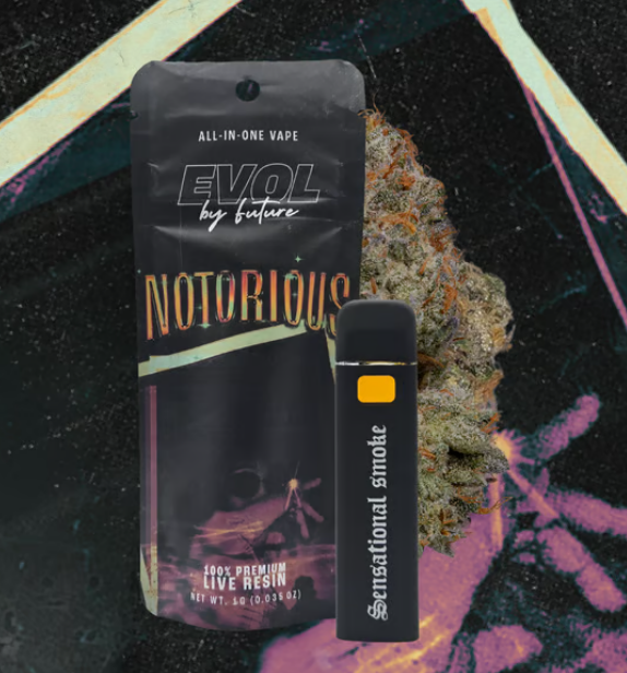 Photograph of product: Notorious #1 Live Resin Disposable 1g