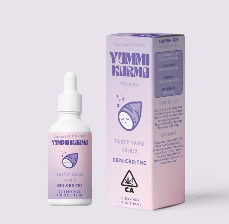 Photograph of product: TASTY TARO 10:8:2 CBN 30ML TINCTURE