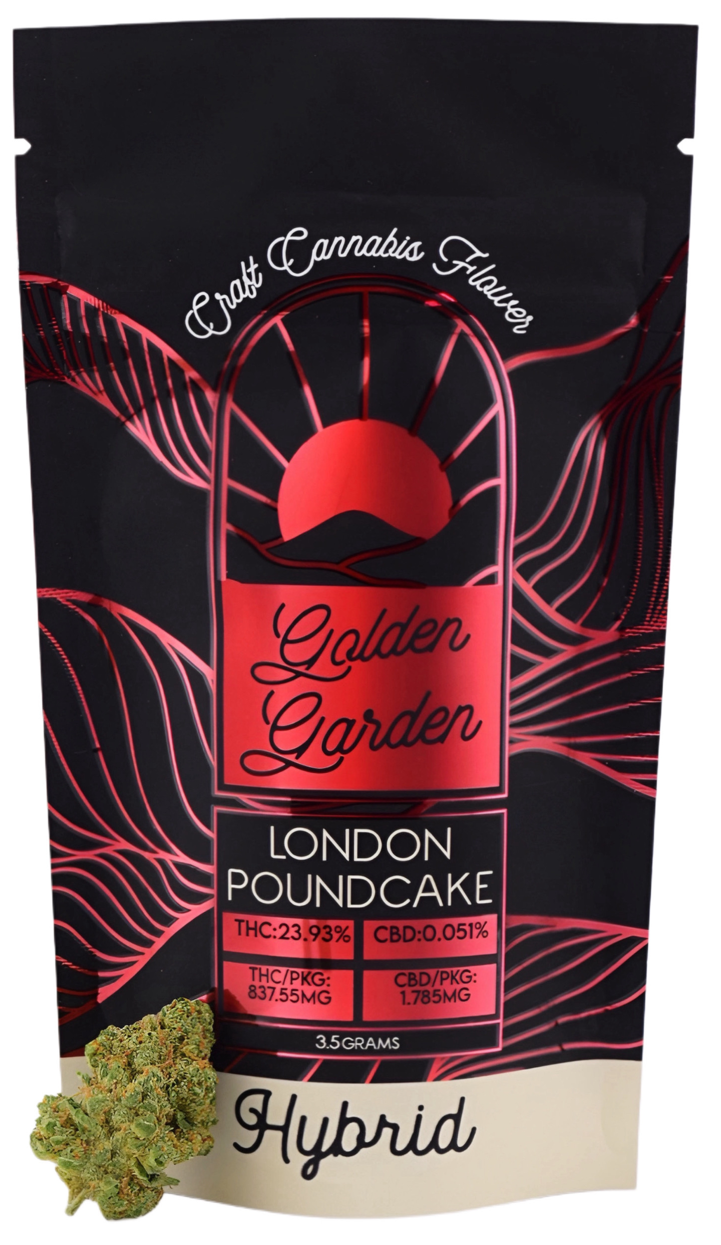 Photograph of product: Golden Garden - London Poundcake Flower - 3.5g