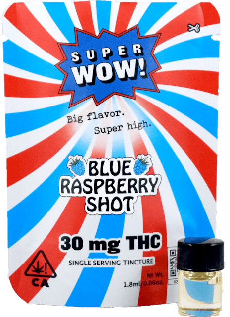 Photograph of product: SuperWow Blue Raspberry TH-oui Shot 30MG - 