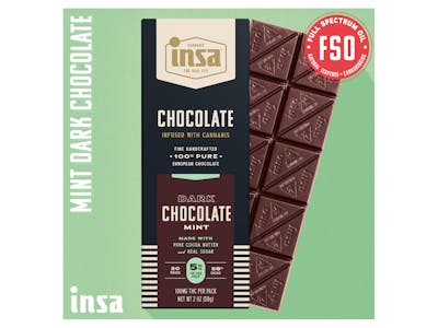 Photograph of product: Dark Chocolate Mint FSO Bar 100mg