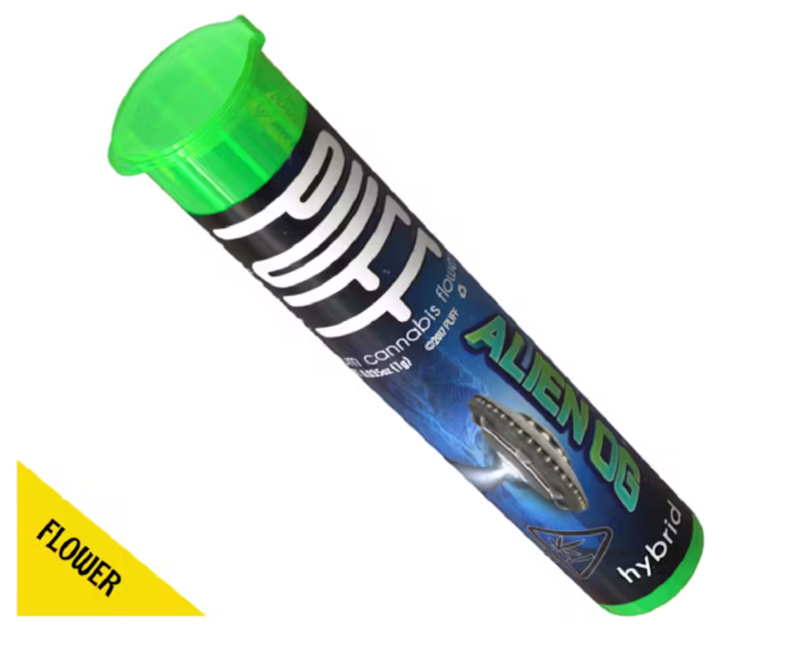 Photograph of product: Puff - Preroll - Alien OG