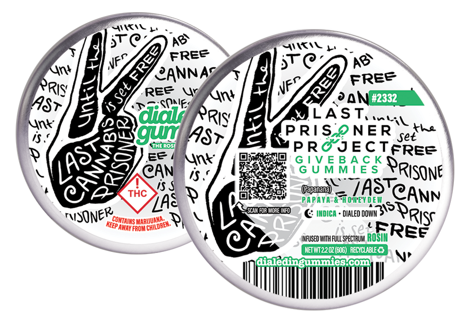 Photograph of product: Last Prisoner Project: Giveback Gummies [Batch #2332] Papaya & Honeydew Flavors | 100mg