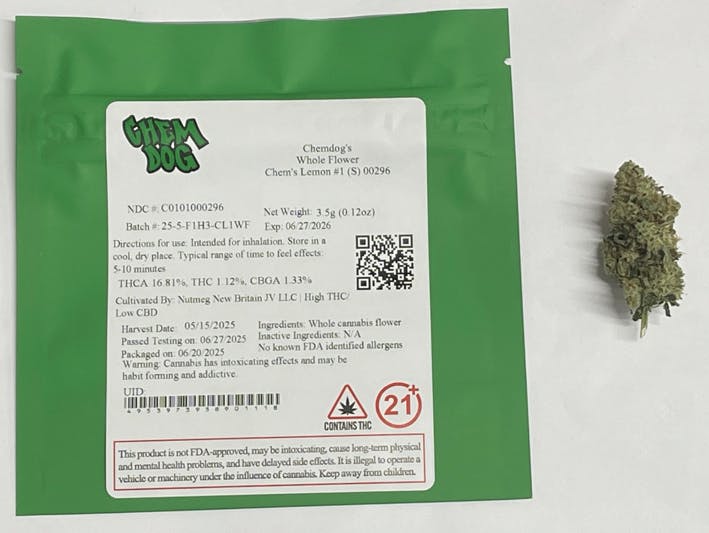 Photograph of Product: Chem's Lemon #1 Whole Flower 3.5g (S) 00296