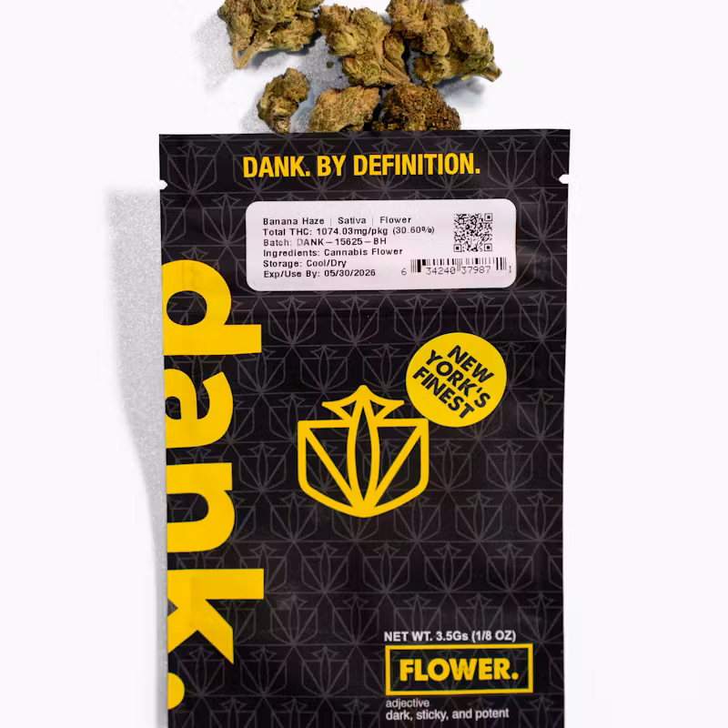 Photograph of product: Dank | Banana Haze | 3.5g (Sungrown)