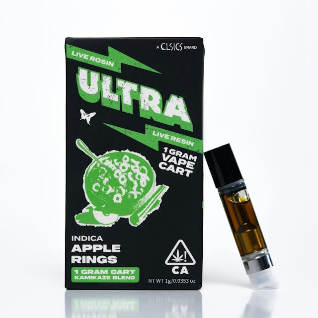 Photograph of product: Ultra Apple Rings - Live Rosin/Live Resin Vape Cartridge 1g - 
