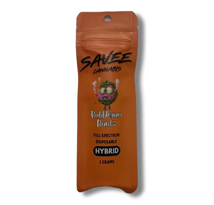 Photograph of product: Savee - 2g Disposable Vape - Bubblegum Runtz Hybrid