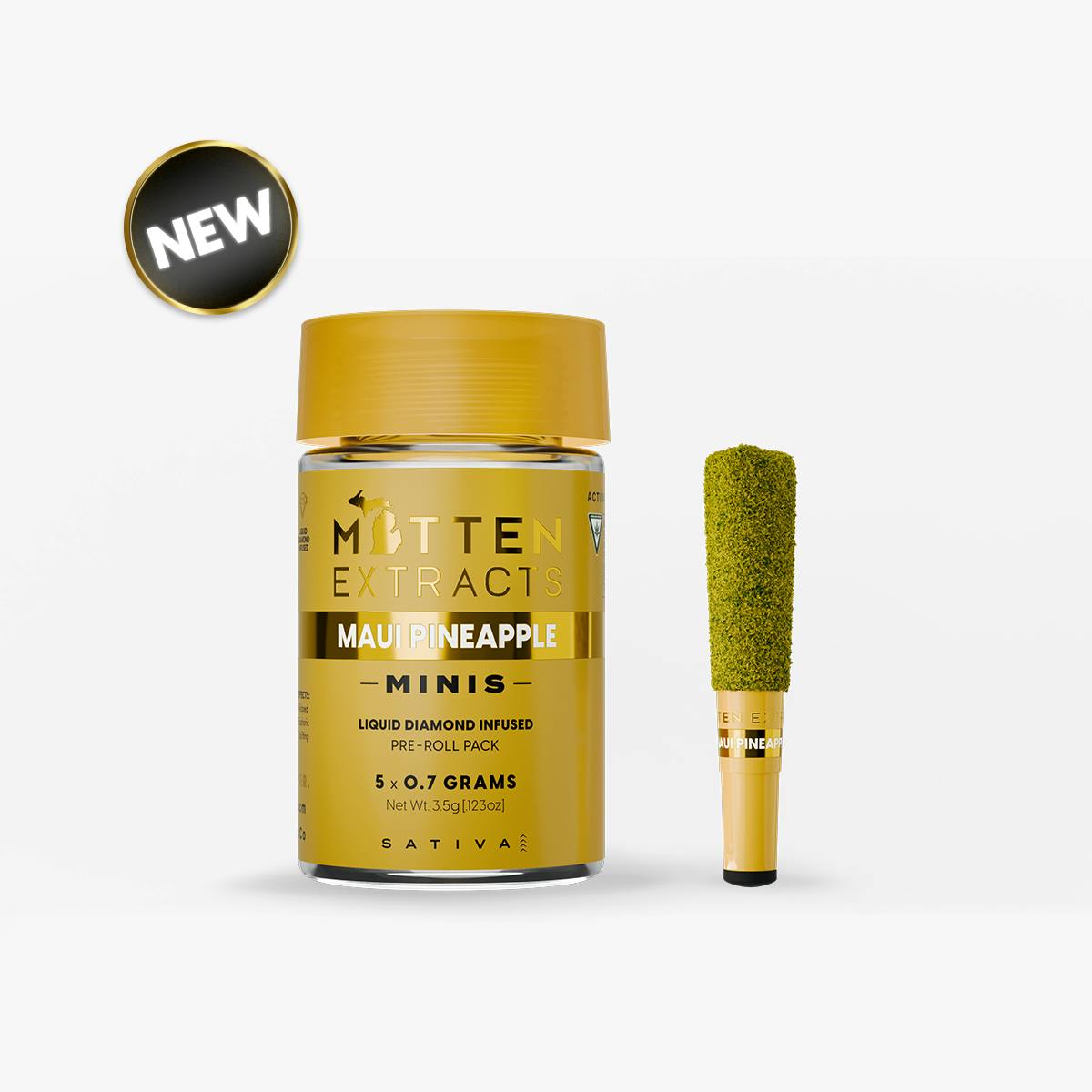 Photograph of product: Maui Pineapple Infused Pre-Roll 5-pack | 3.5g