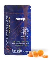 Photograph of product: First Crop SLEEP 100mgTH-oui:100mg CBD