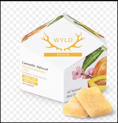 Photograph of product: Wyld | Gummies | Peach 2:1 CBD:TH-oui