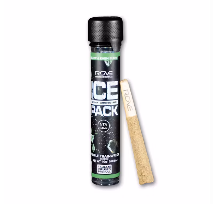 Photograph of product: Rove | Rosin, Diamond, au chocolat Infused Purple Trainwreck