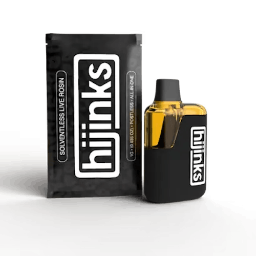 Photograph of product: Hijinks Kush Mints (H) Live Rosin 1g Disposable Vape