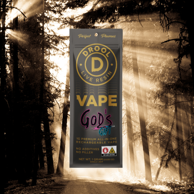 Photograph of product: DISPOSABLE | GOD'S GIFT | LIVE RESIN | 1G