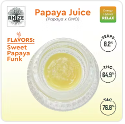 Photograph of product: Rhize Oui'd Company | Papaya Juice | Live Rosin | Concentrate