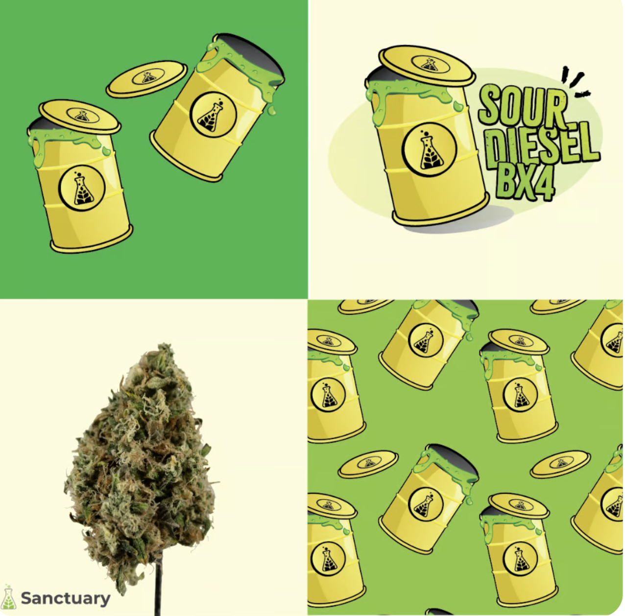Photograph of product: Sour Diesel BX4 (S-H) - 3.5g
