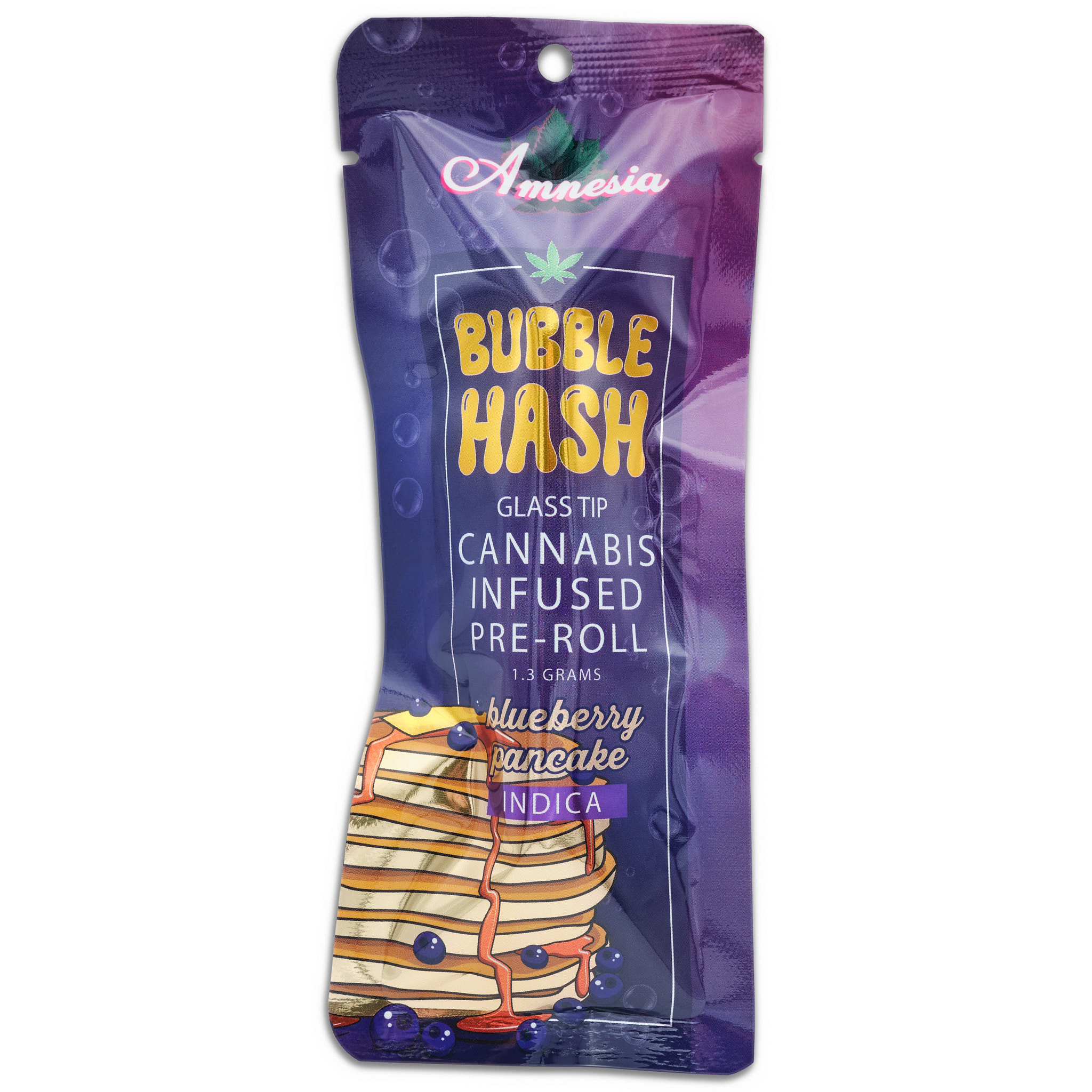 Photograph of product: Blueberry Pancakes | 1.3G Glass Tip Bubble au chocolat Preroll