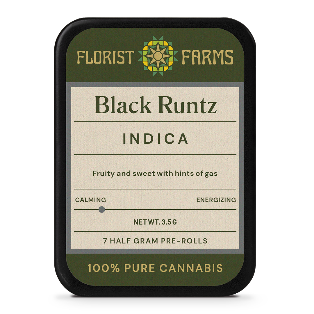 Photograph of product: Florist Farms - Pre-Roll Pack - Black Runtz (I) - 7 x