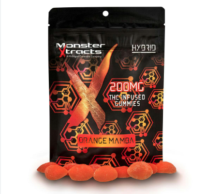 Photograph of product: Monster X -Orange Mamba 20mg/PC Gummies