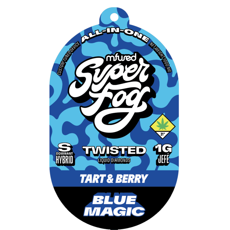 Photograph of product: Super Fog Twisted Jef Blue Magic Blue Raspberry Disposable VAPE