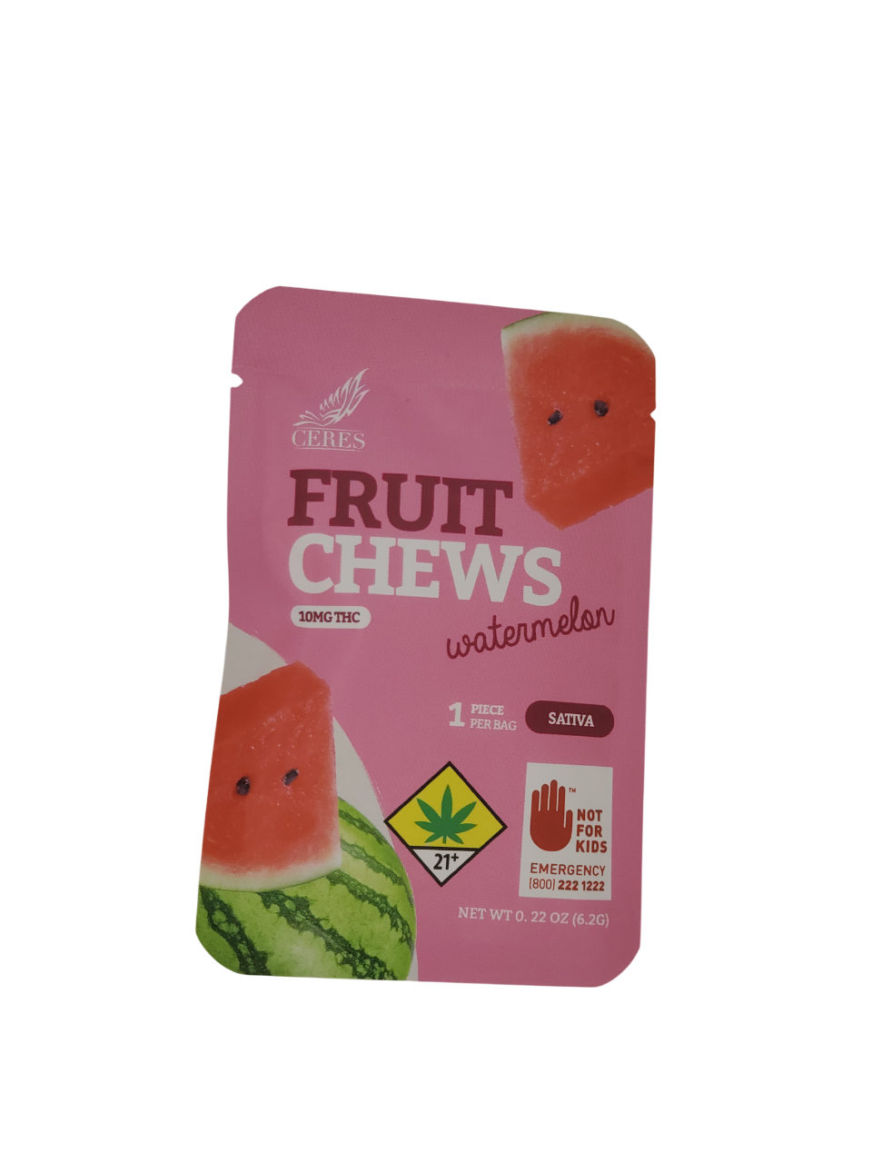 Photograph of product: Ceres Fruit Chews Oui'd Watermelon Single 10mg