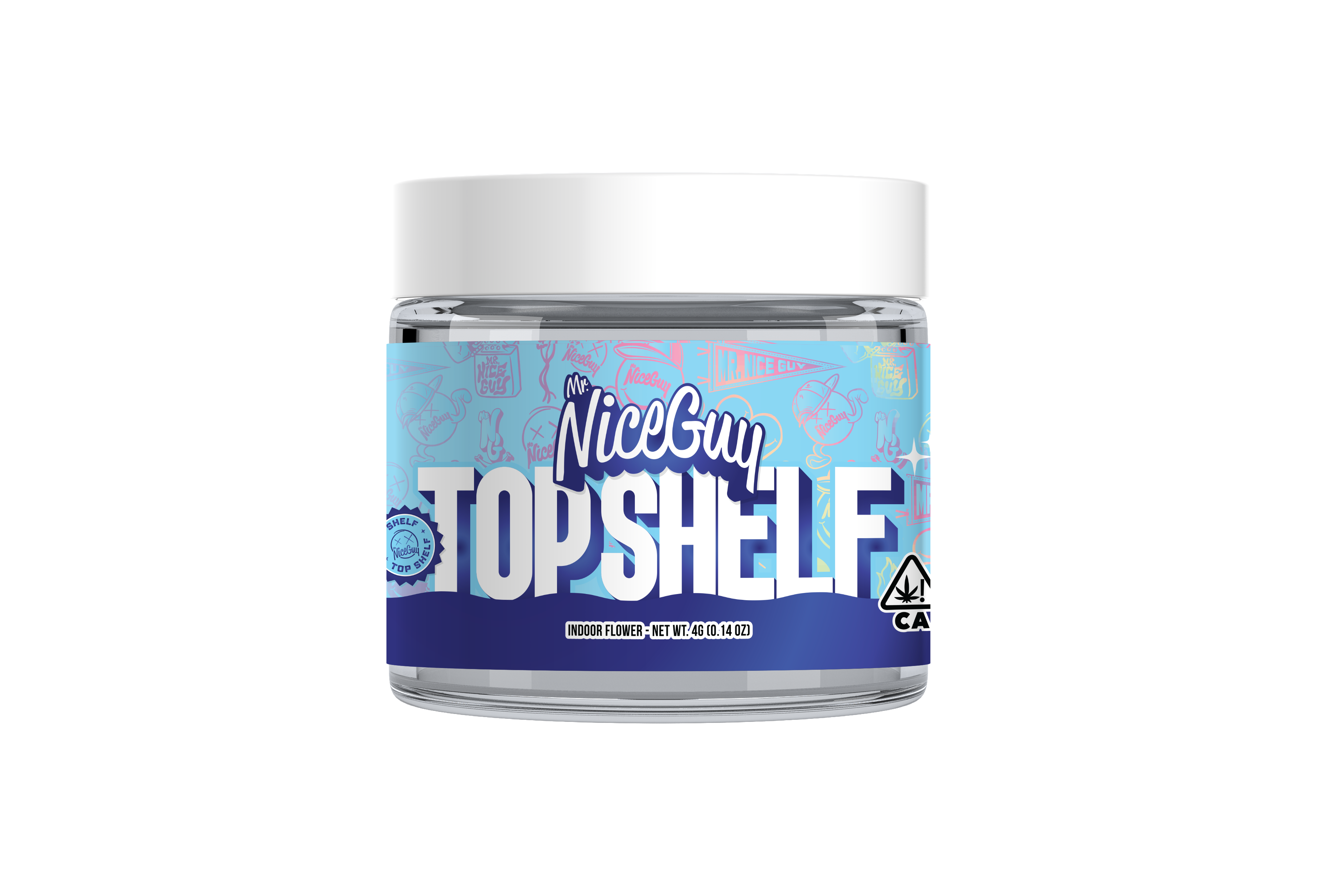 Photograph of product: MR. NICE GUY - FLOWER - - TOP SHELF - Oui'd - FORBIDDEN RUNTZ - 4g