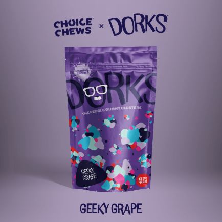 Photograph of product: DORKS - Geeky Grape Pebble Coated Gummies (10mg per piece/100mg)