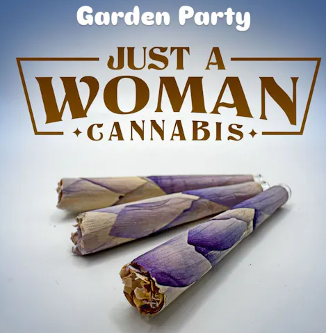 Photograph of product: Just A Woman - Garden Party 1.5g 3pk Lotus Cone Pre-Rolls