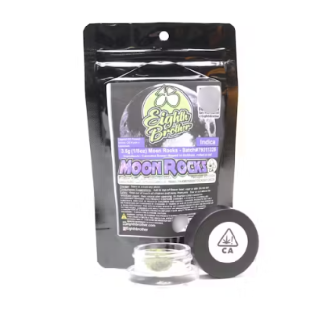 Photograph of product: 1/8 OZ- MOON ROCKS- LEGEND OG- INFUSED FLOWER