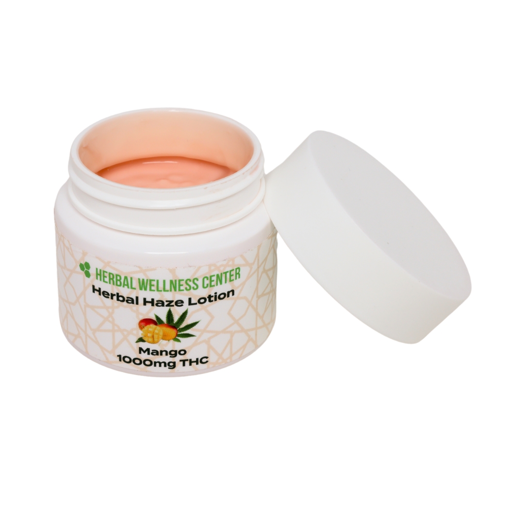 Photograph of product: HWC - Herbal Haze Lotion - Mango 1:1 TH-oui:CBD - 1000 mg