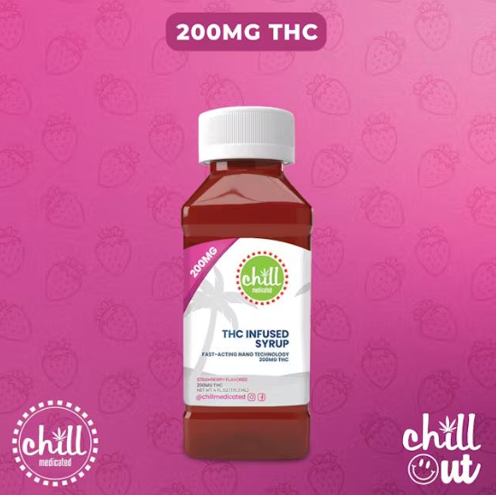 Photograph of product: Chill Medicated: Strawberry Syrup 200mg